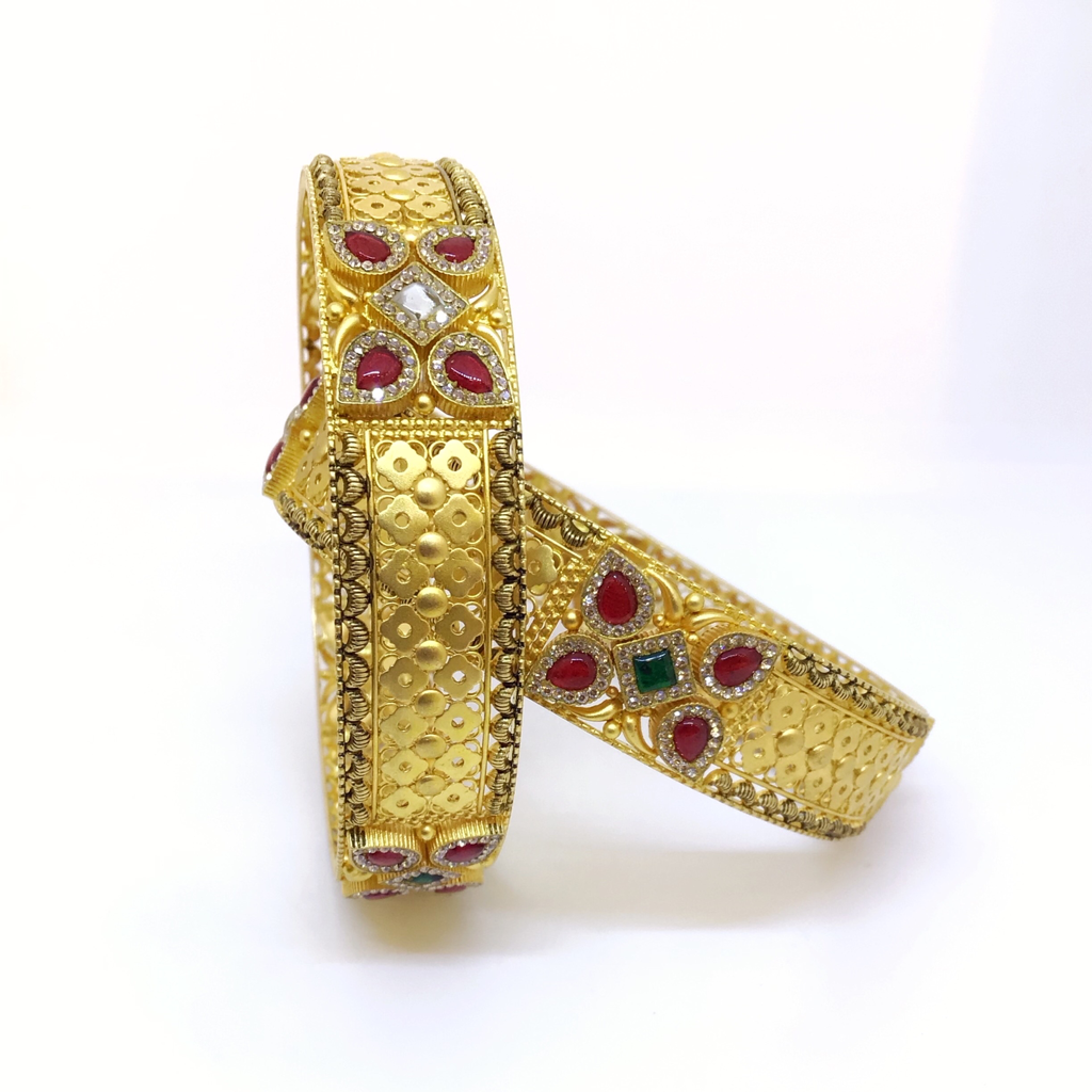 22K Gold Antique Kada
