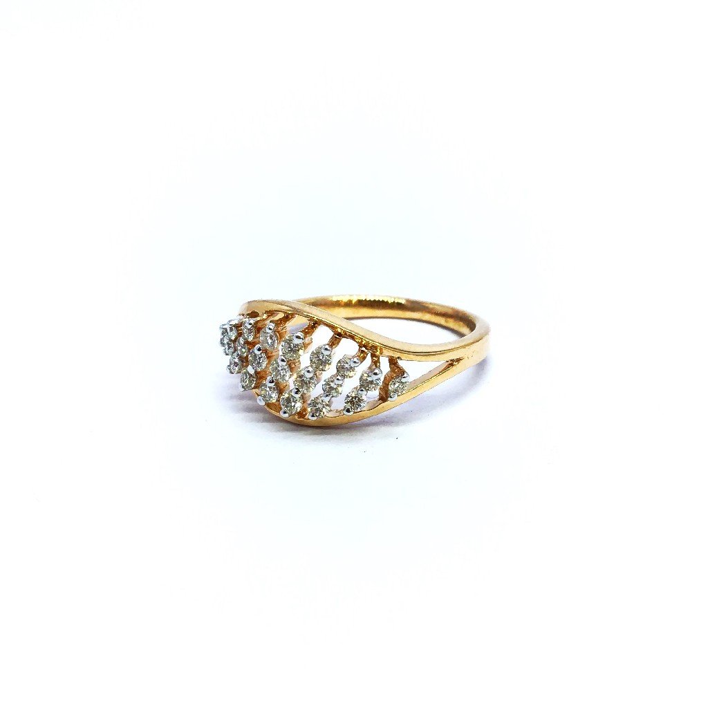 ROSE GOLD FANCY REAL DIAMOND RING
