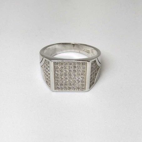 925 Sterling Silver AD Diamond Casual Ring