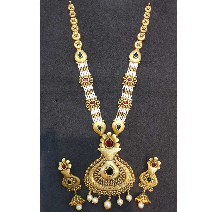 22kt gold jodhpuri antique set