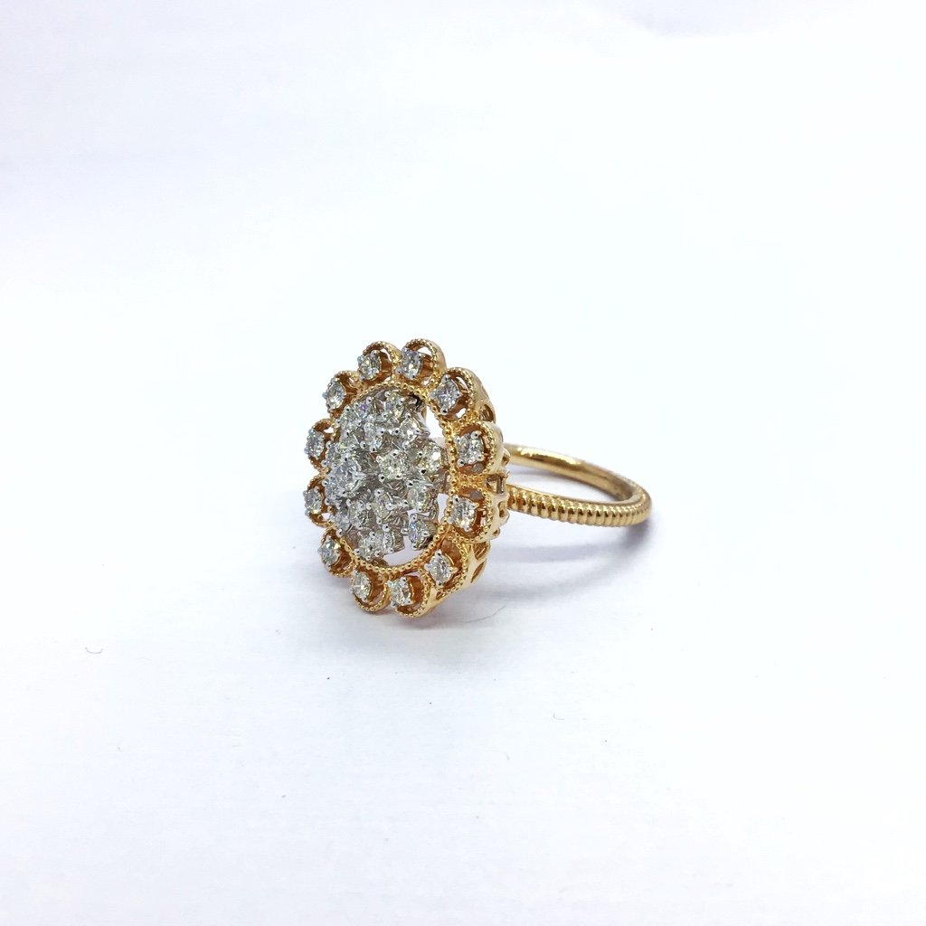 REAL DIAMOND FANCY RING FOR LADIES