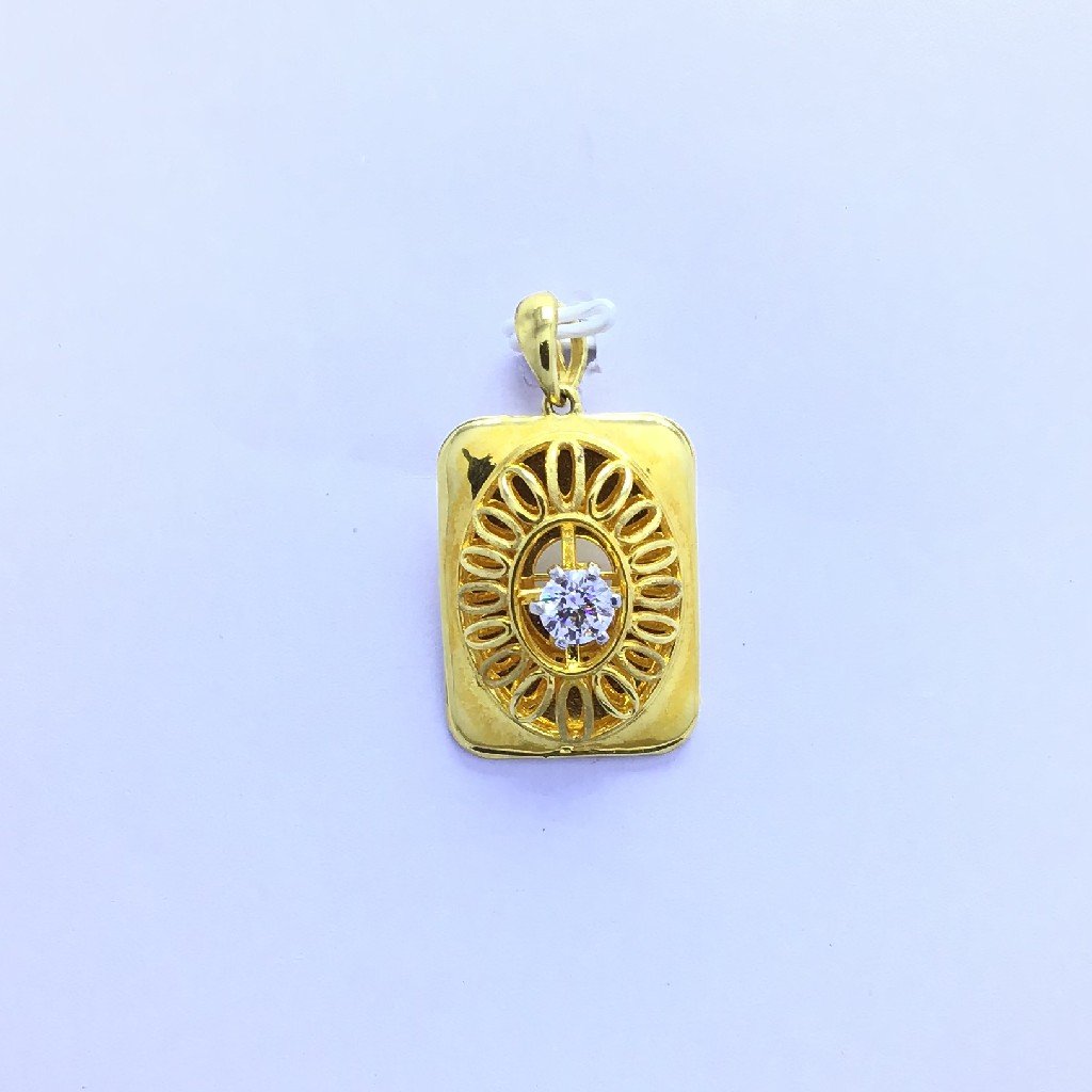 DESIGNED SQUARE GOLD PENDANT