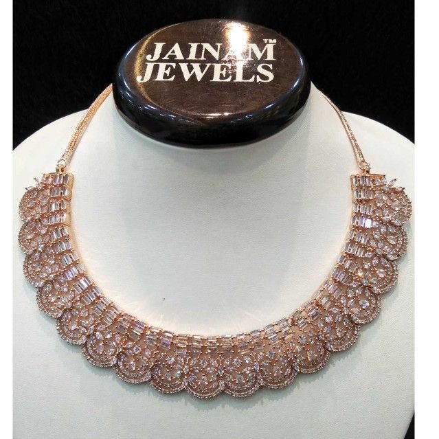 Rose designed party wear 1 gram necklace