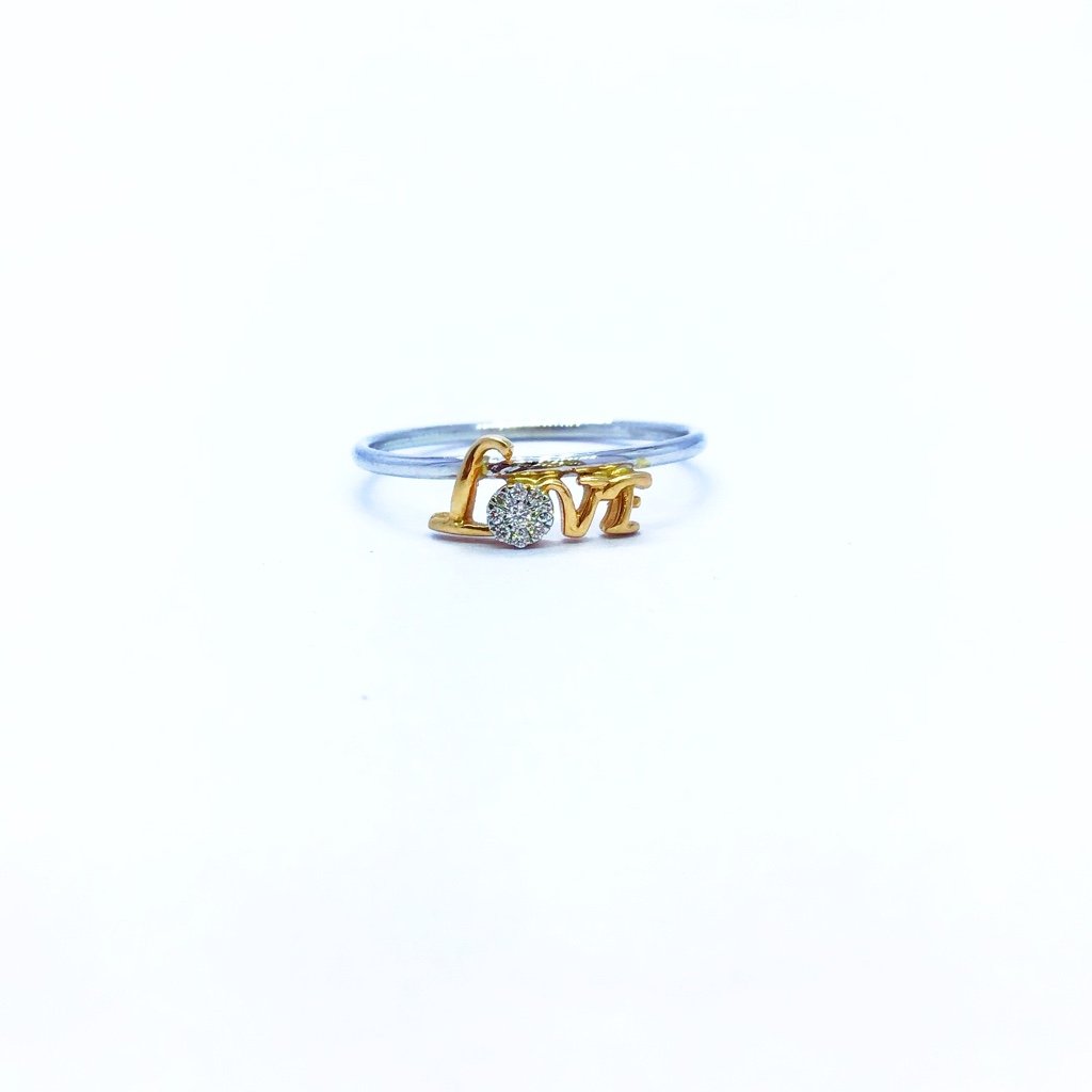 REAL DIAMOND FANCY WHITE GOLD RING