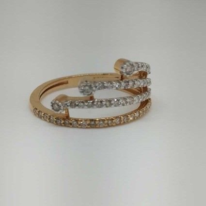 Real diamond rose gold branded ladies ring