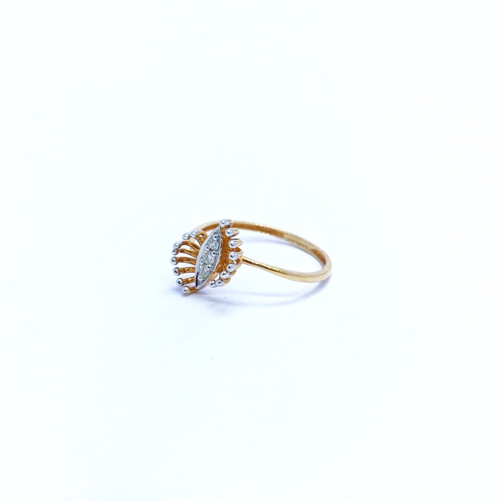 REAL DIAMOND FANCY ROSE GOLD RING