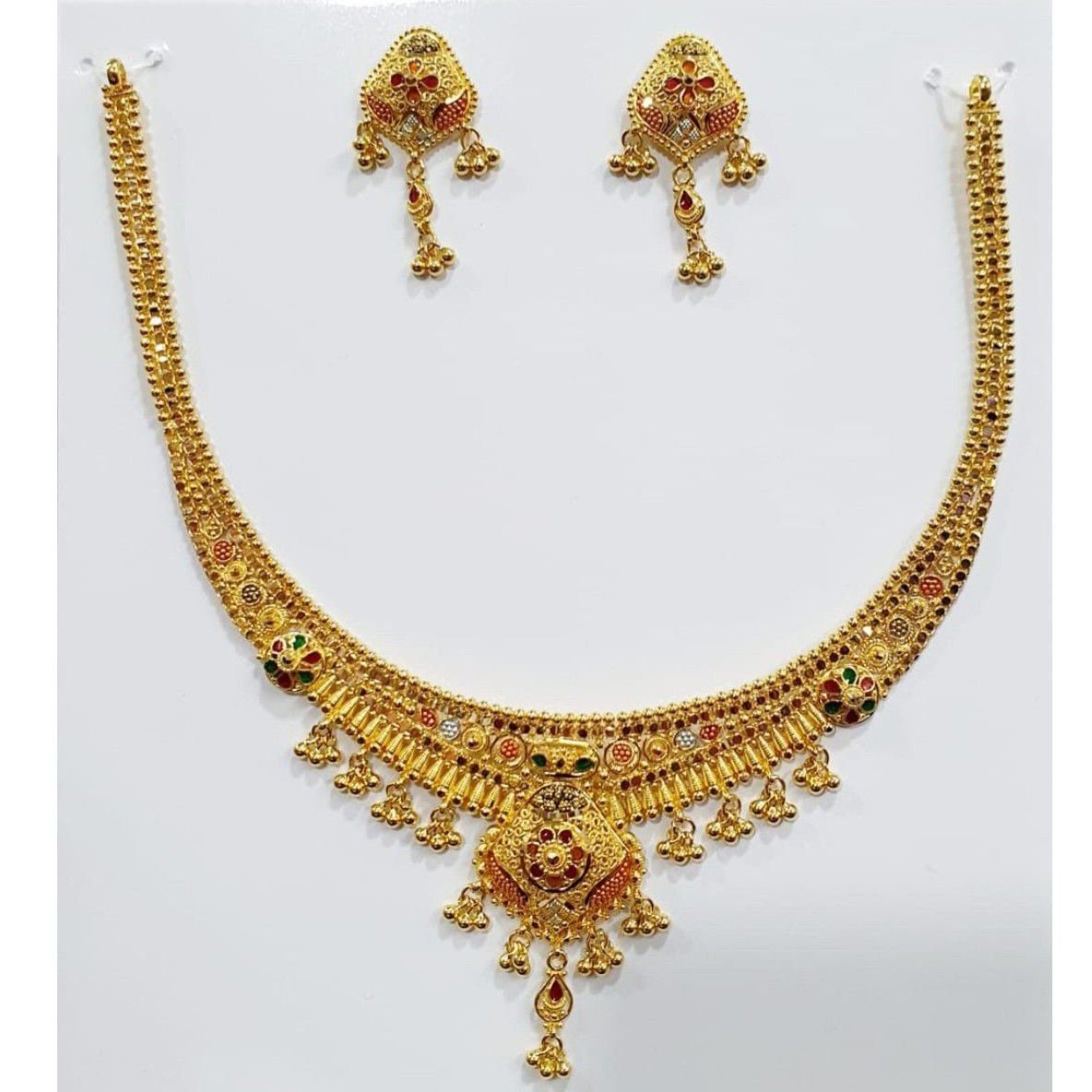 Buy 22Kt Gold Beautiful Designer Short Jalar Necklace 9VK5257 Online from  Vaibhav Jewellers