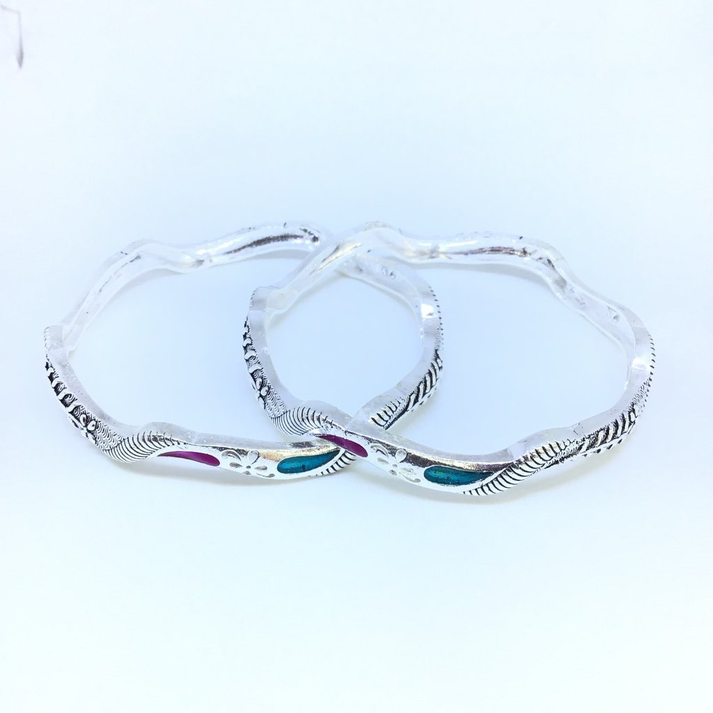 925 FANCY OXIDISED SILVER BANGLES