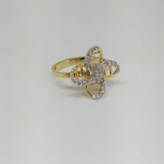 Real diamond Flower Resigned branded ladies ring