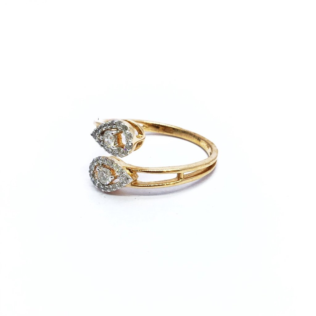 Real diamond fancy rose gold ring