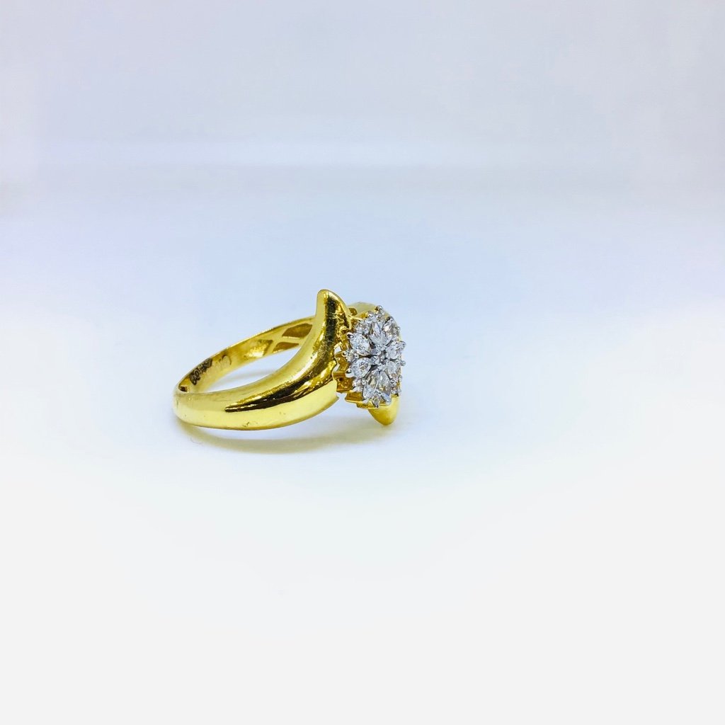 BRANDED FANCY GOLD HOLLOW RING