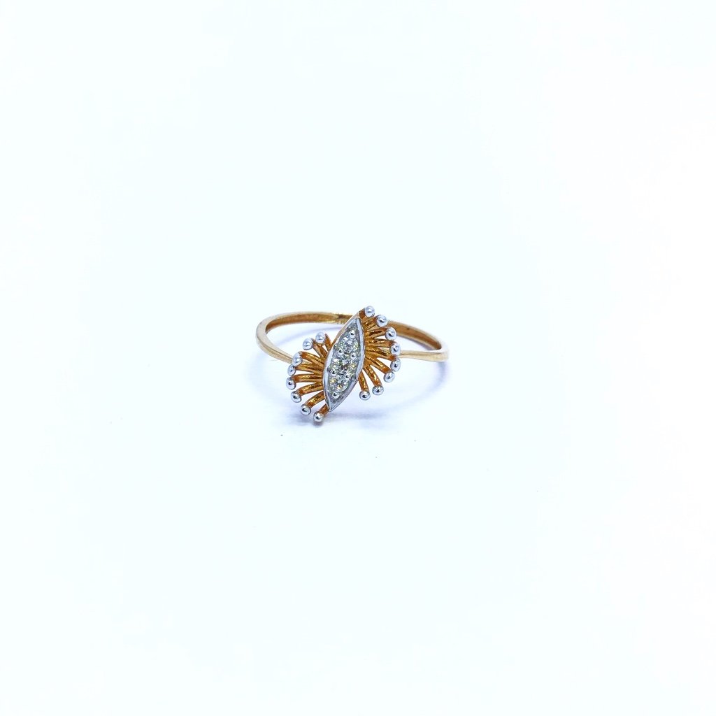 REAL DIAMOND FANCY ROSE GOLD RING