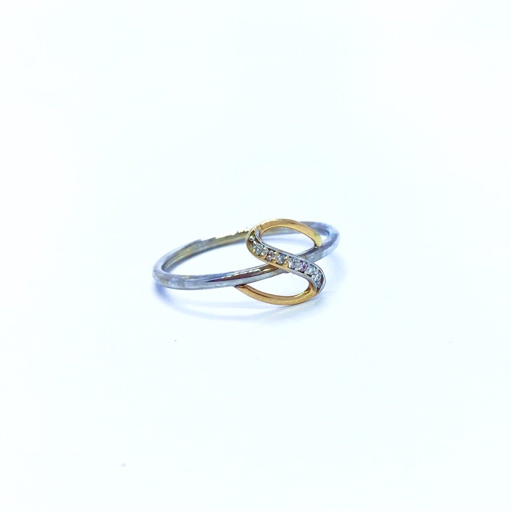 Real diamond fancy s letter ring