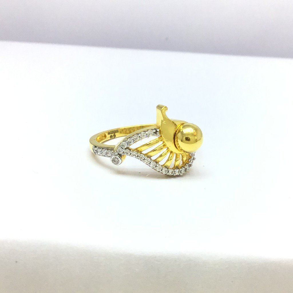 designing fancy ball gold ladies ring