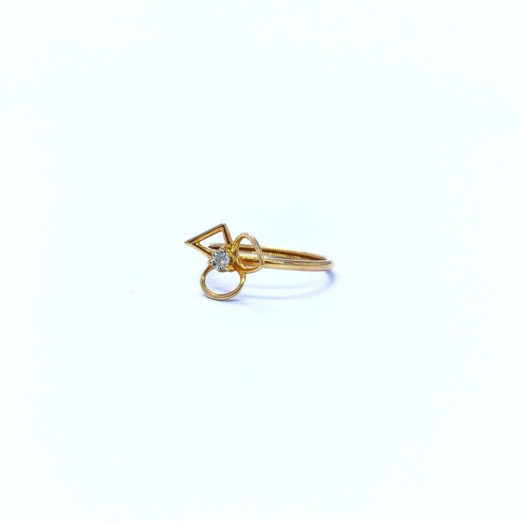 REAL DIAMOND FANCY ROSE GOLD RING