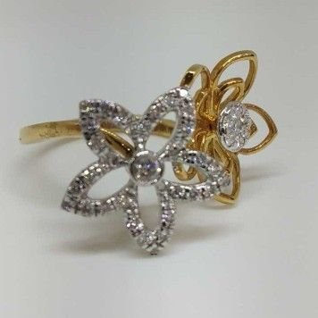 Real diamond Flower branded ladies ring