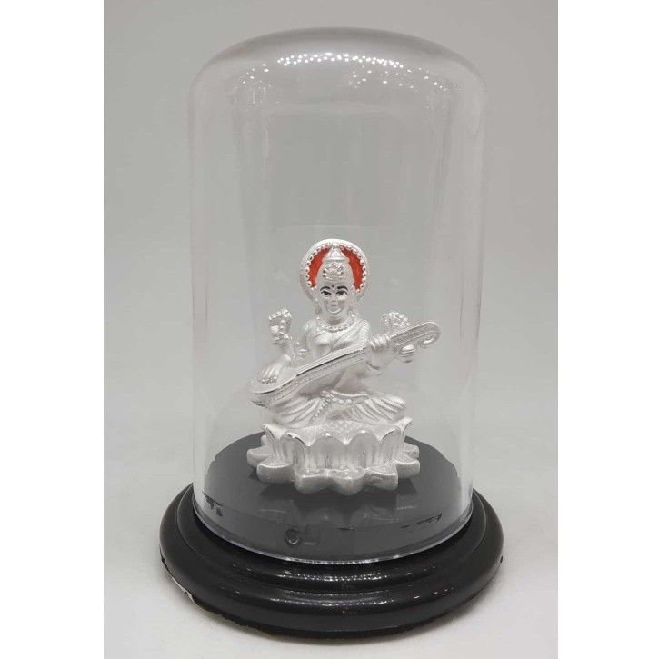 999 pure silver sarswati idols