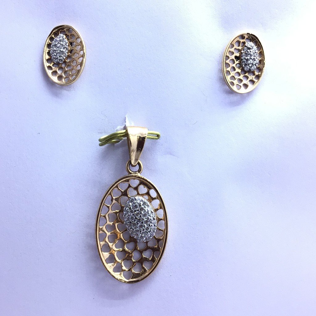 DESIGNING ROSE GOLD FANCY PENDANT SET