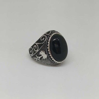 925 sterling silver black ston oxides gets ring