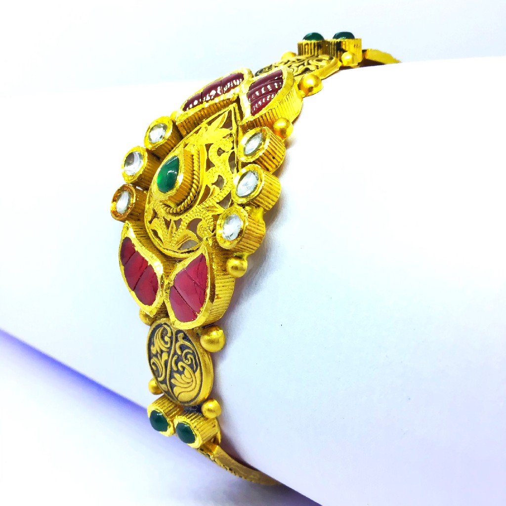 ANTIQUE FANCY GOLD KADA BRACELET
