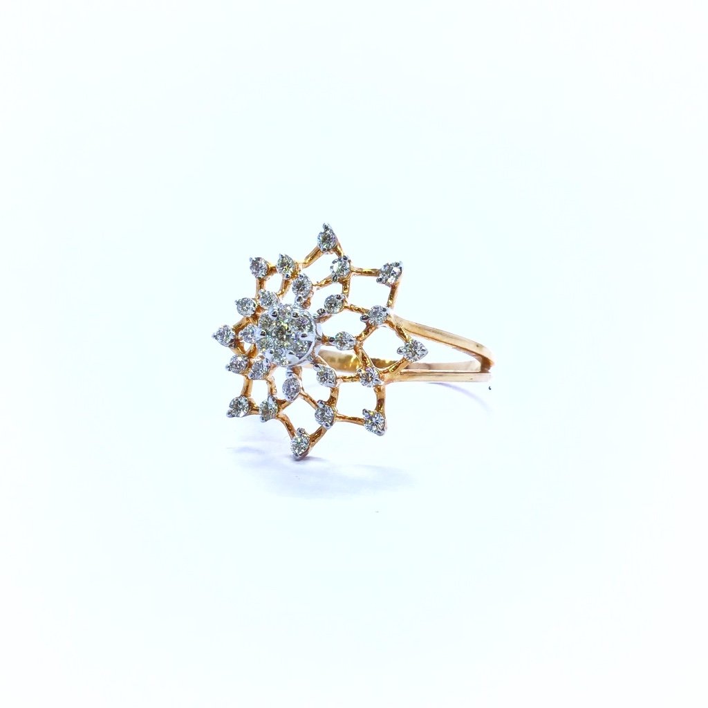 REAL DIAMOND ROSE GOLD RING