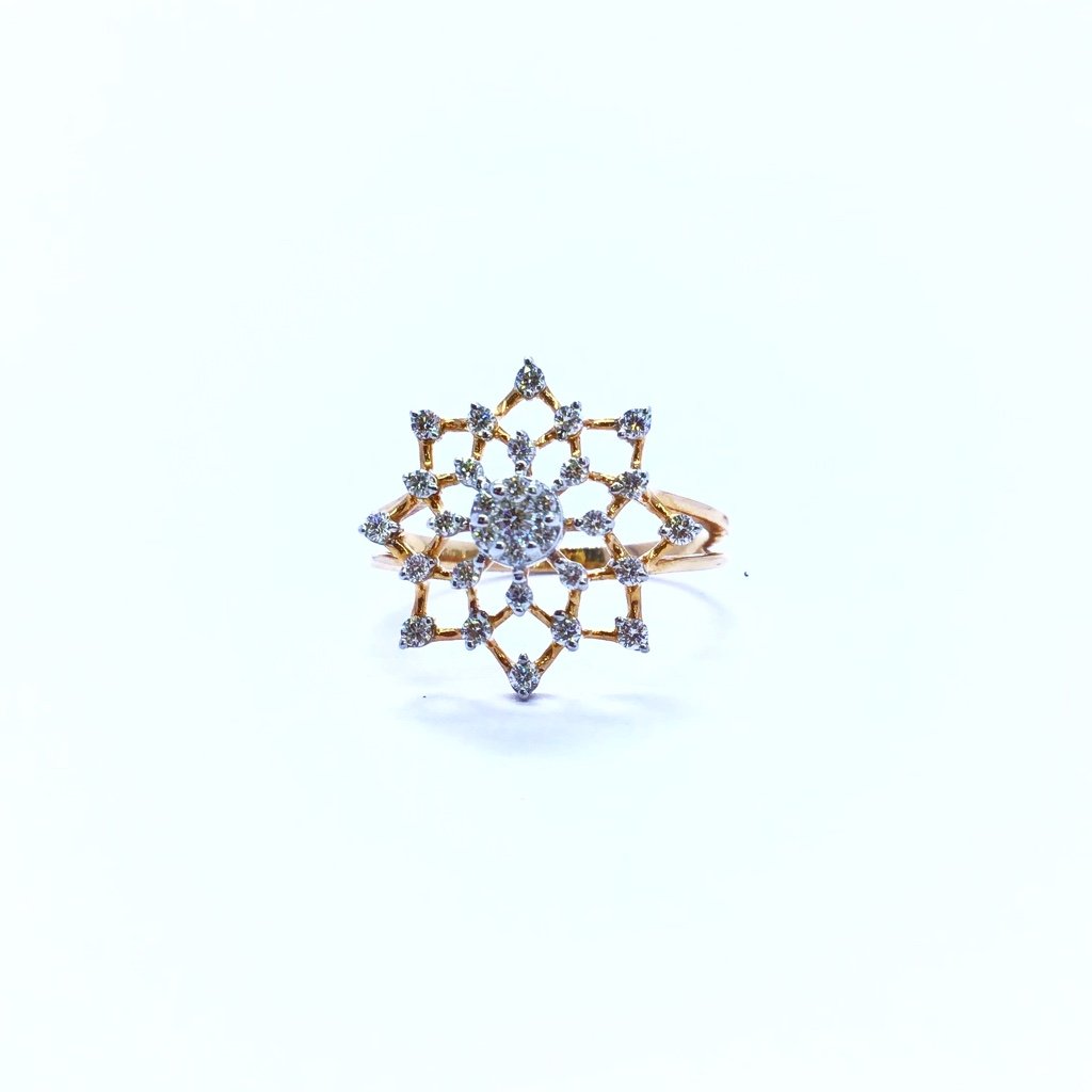 REAL DIAMOND ROSE GOLD RING